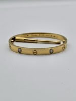 Cartier Love modeli altın gold taşlı bilezik