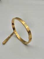 Cartier Love modeli altın gold taşsız bilezik
