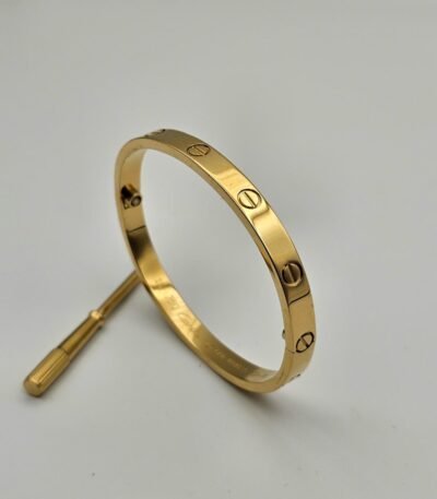 Cartier Love modeli altın gold taşsız bilezik