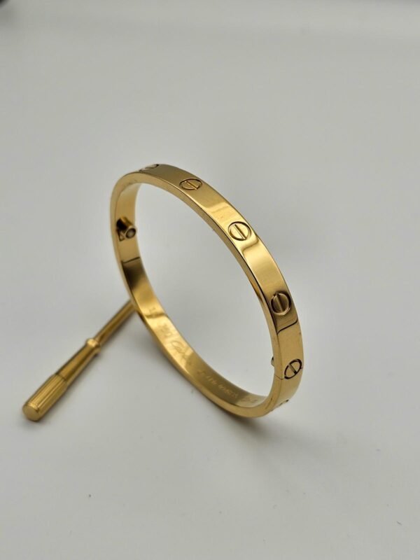 Cartier Love modeli altın gold taşsız bilezik