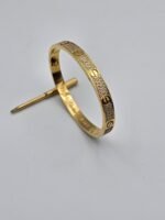 Cartier Love modeli ince full taş altın gold bilezik