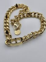 Christian dior modeli cd yazılı gold dior kolye