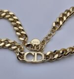 Christian dior modeli kalın zincirli cd yazılı gold dior kolye