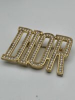 Dior modeli taşlı gold cd broş