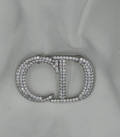 Dior modeli taşlı gümüş cd broş