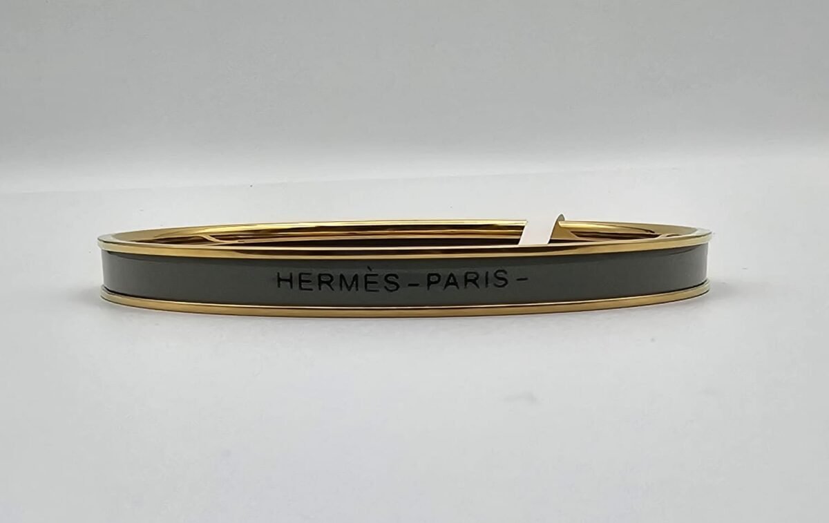 Hermes modeli bangle haki gold h bilezik