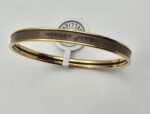 Hermes modeli bangle kahverengi gold h bilezik