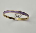 Hermes modeli bangle mor gold h bilezik