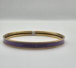 Hermes modeli bangle mor gold h bilezik