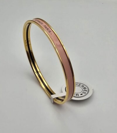 Hermes modeli bangle pembe gold h bilezik
