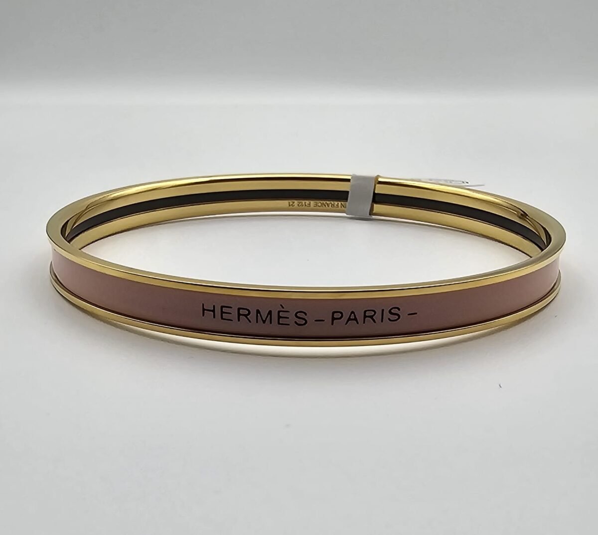 Hermes modeli bangle pembe gold h bilezik