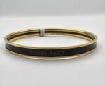 Hermes modeli bangle siyah gold h bilezik
