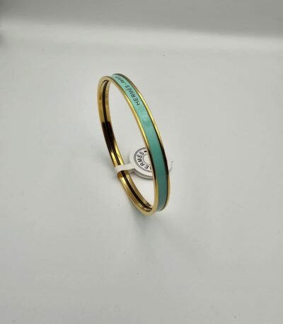 Hermes modeli bangle turkuaz gold h bilezik