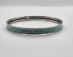 Hermes modeli bangle turkuaz gümüş h bilezik
