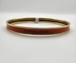 Hermes modeli bangle turuncu gold h bilezik