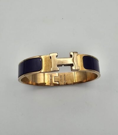 Hermes modeli mor gold kelepçe h bileklik