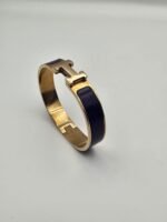 Hermes modeli mor gold kelepçe h bileklik