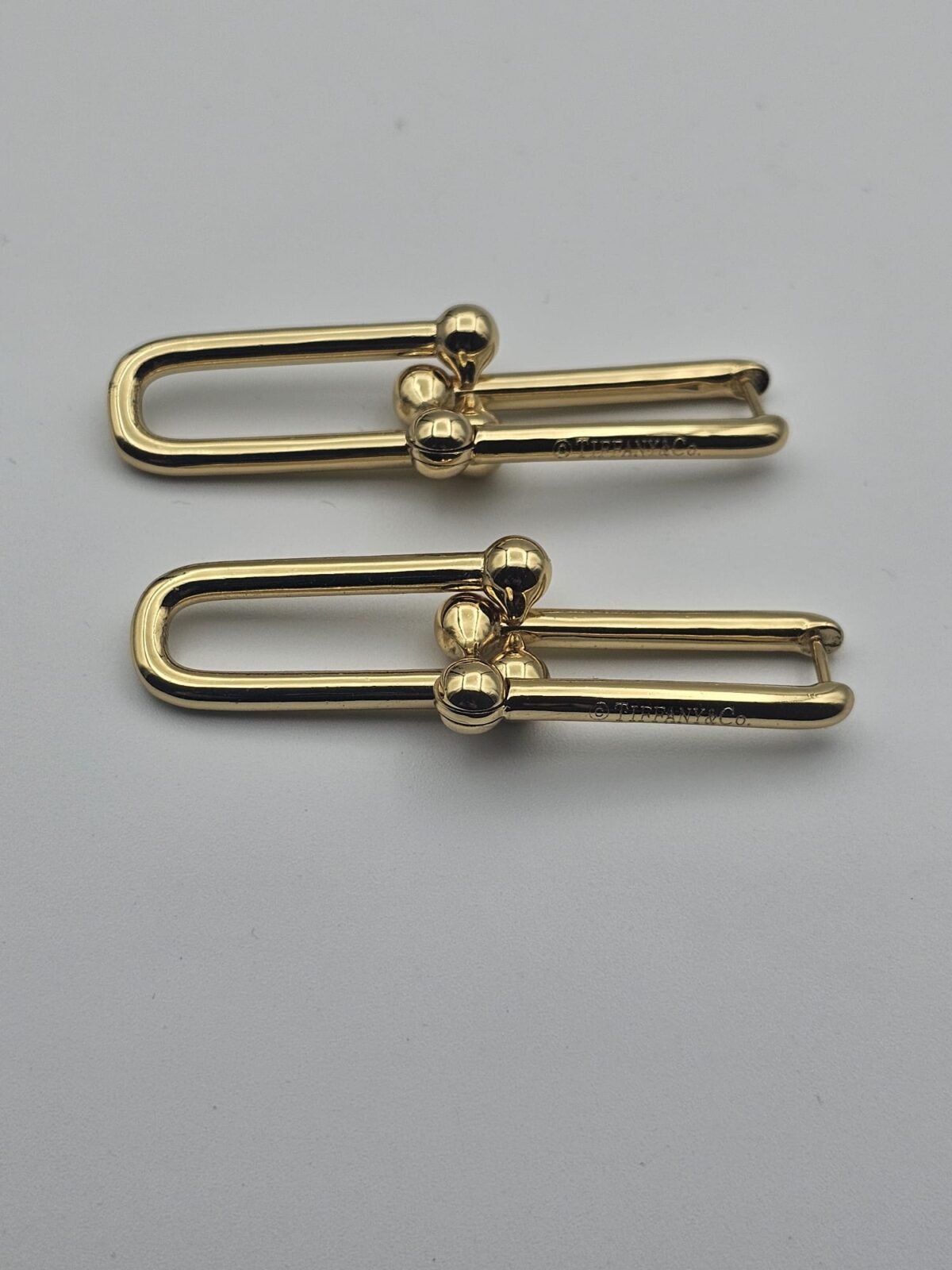 Tifanny modeli büyük taşsız gold altın küpe