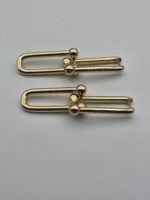 Tifanny modeli büyük taşsız gold altın küpe