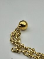Tiffany modeli top uçlu kilit gold altın kolye