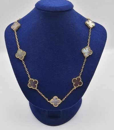 Van-cleef-modeli-10-yaprakli-buyuk-yonca-dogal-tas-sedef-gri-vca-gold-kolye