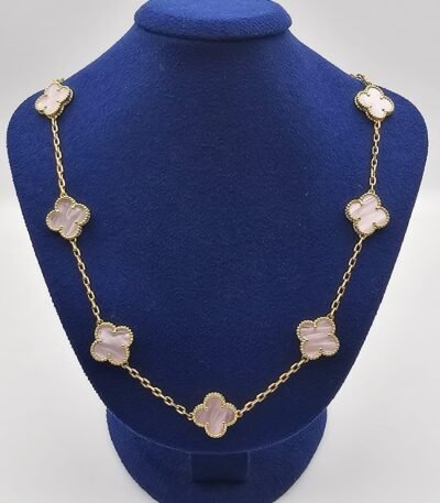 Van-cleef-modeli-10-yaprakli-buyuk-yonca-dogal-tas-sedef-pembe-vca-gold-kolye