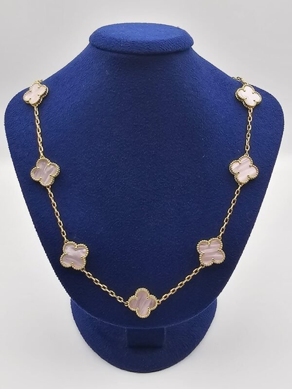 Van-cleef-modeli-10-yaprakli-buyuk-yonca-dogal-tas-sedef-pembe-vca-gold-kolye