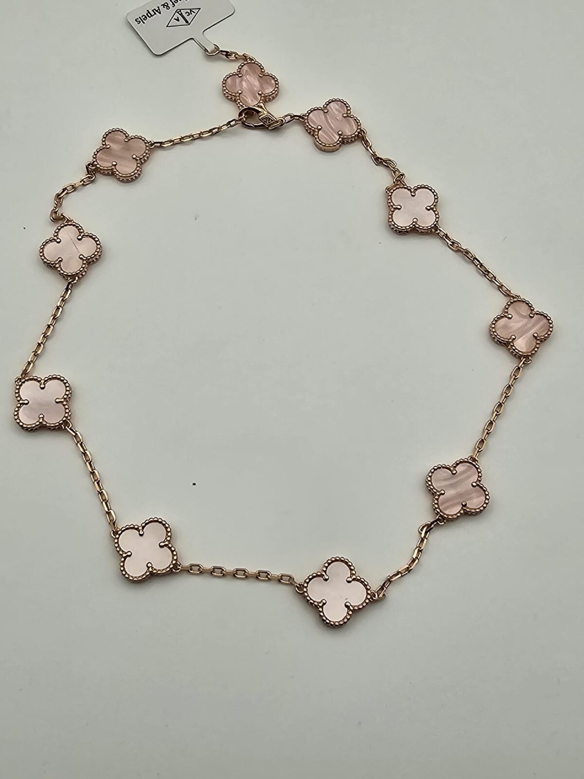 Van-cleef-modeli-10-yaprakli-buyuk-yonca-dogal-tas-sedef-pembe-vca-rose-kolye