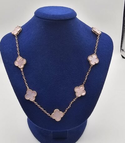 Van-cleef-modeli-10-yaprakli-buyuk-yonca-dogal-tas-sedef-pembe-vca-rose-kolye