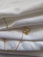 Van cleef modeli tek yapraklı büyük yonca düz vca gold bileklik
