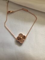 Van cleef modeli tek yapraklı büyük yonca düz vca rose bileklik