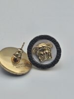 Versace modeli gold altın siyah ve beyaz küpe