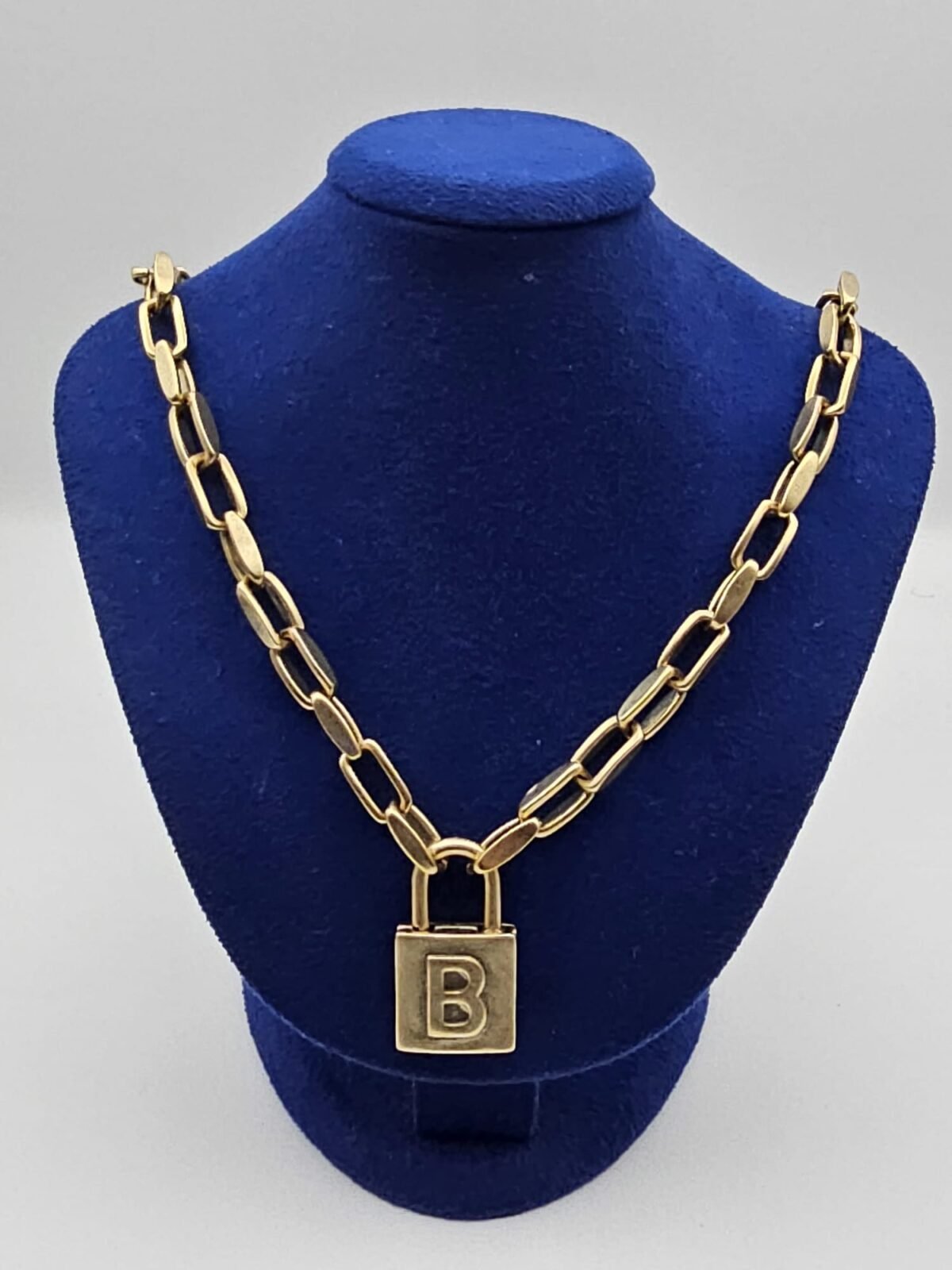 balenciaga modeli kilit model antik gold kolye