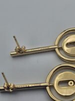 messika modeli taşlı anahtar model gold altın küpe
