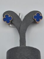van cleef modeli büyük yonca doğal taş mavi rose omega vca küpe
