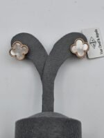 van cleef modeli büyük yonca doğal taş sedef beyaz rose omega vca küpe