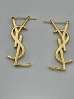 yves saint laurent modeli gold altın ysl küpe