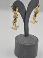 yves saint laurent modeli gold altın ysl küpe