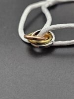 Cartier Trinity modeli altın gold gümüş rose beyaz bileklik