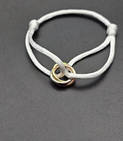 Cartier Trinity modeli altın gold gümüş rose beyaz bileklik