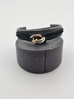 Cartier Trinity modeli altın gold gümüş rose koyu yeşil bileklik