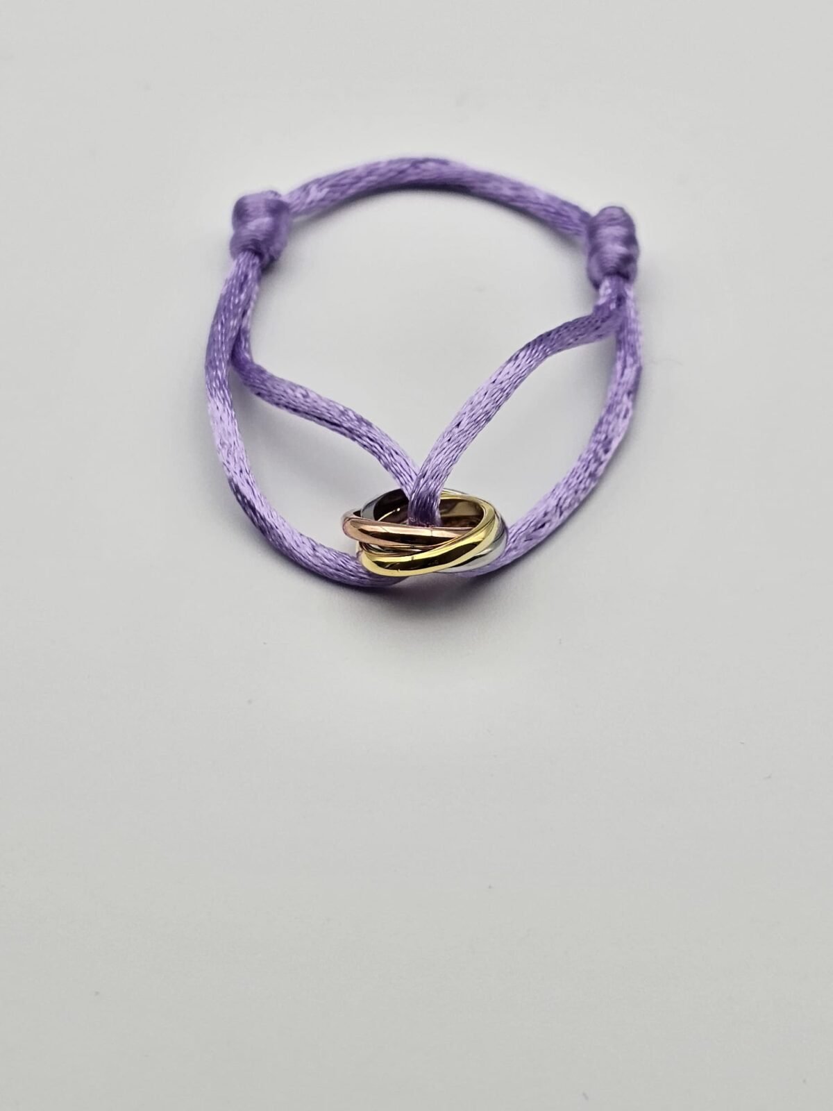 Cartier Trinity modeli altın gold gümüş rose lila bileklik