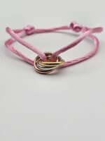 Cartier Trinity modeli altın gold gümüş rose pembe bileklik