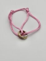 Cartier Trinity modeli altın gold gümüş rose pembe bileklik