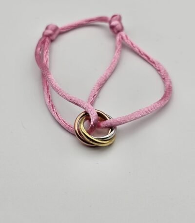 Cartier Trinity modeli altın gold gümüş rose pembe bileklik