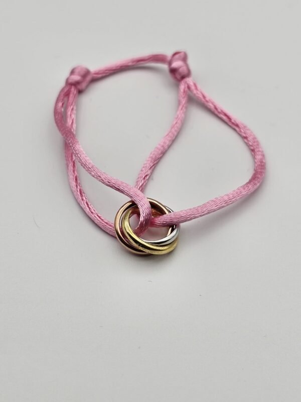 Cartier Trinity modeli altın gold gümüş rose pembe bileklik