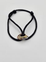 Cartier Trinity modeli altın gold gümüş rose siyah bileklik