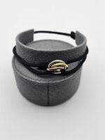 Cartier Trinity modeli altın gold gümüş rose siyah bileklik