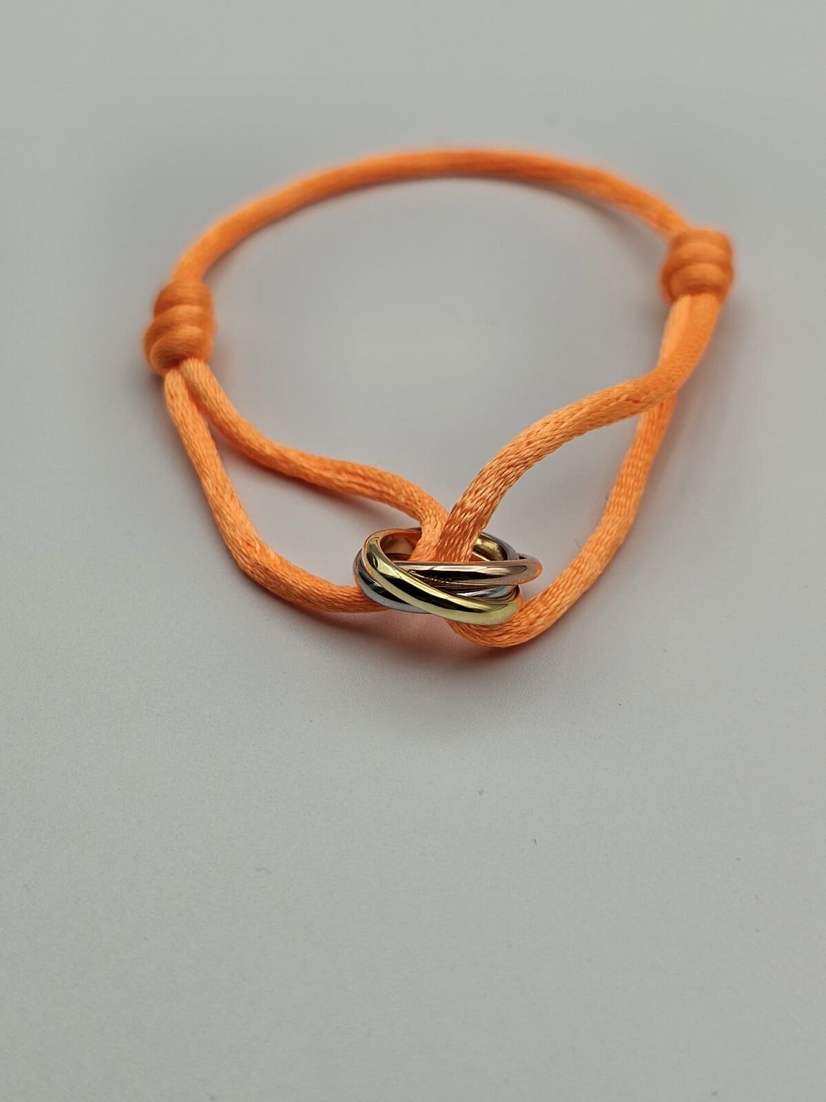 Cartier Trinity modeli altın gold gümüş rose turuncu bileklik