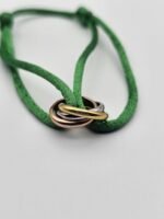 Cartier Trinity modeli altın gold gümüş rose yeşil bileklik
